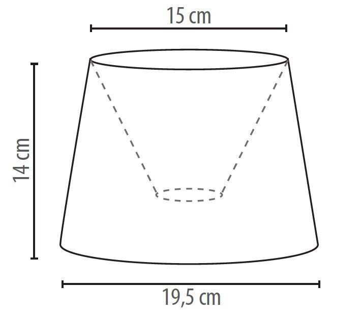 Stoff Lampenschirm Tischleuchte Ø19,5cm für E14