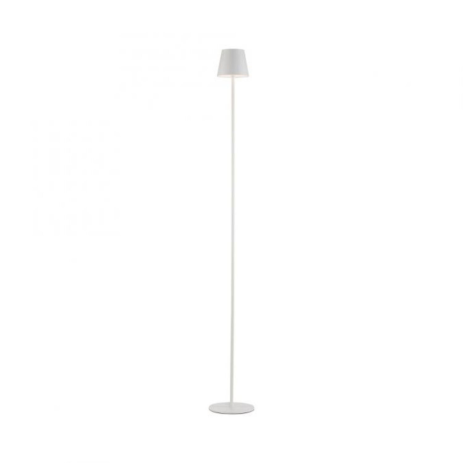 LED Akku Stehlampe Weiß IP54 125 cm Touch Dimmen 3000 K Lampe, Lampenschirm