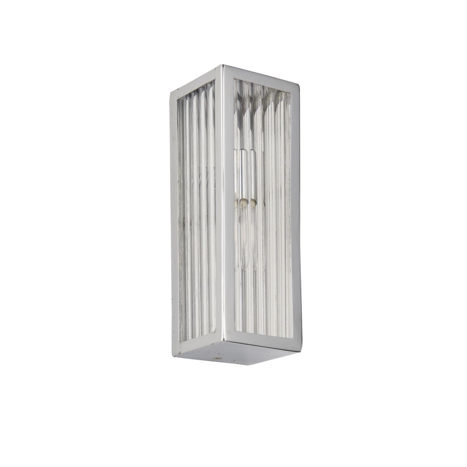 Wandlampe Bad IP44 Chrom Weiß für G9 H: 21,5 cm klein
