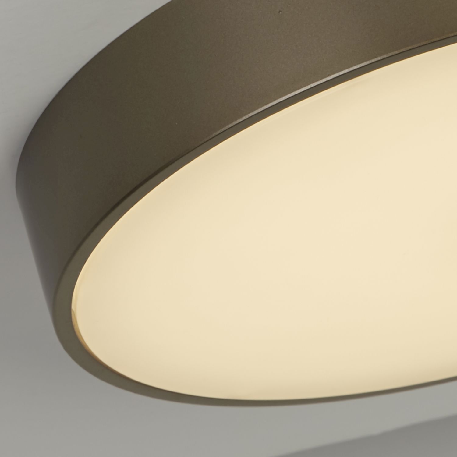 Runde LED Deckenlampe in Bronze Metall B:25 cm 676 lm