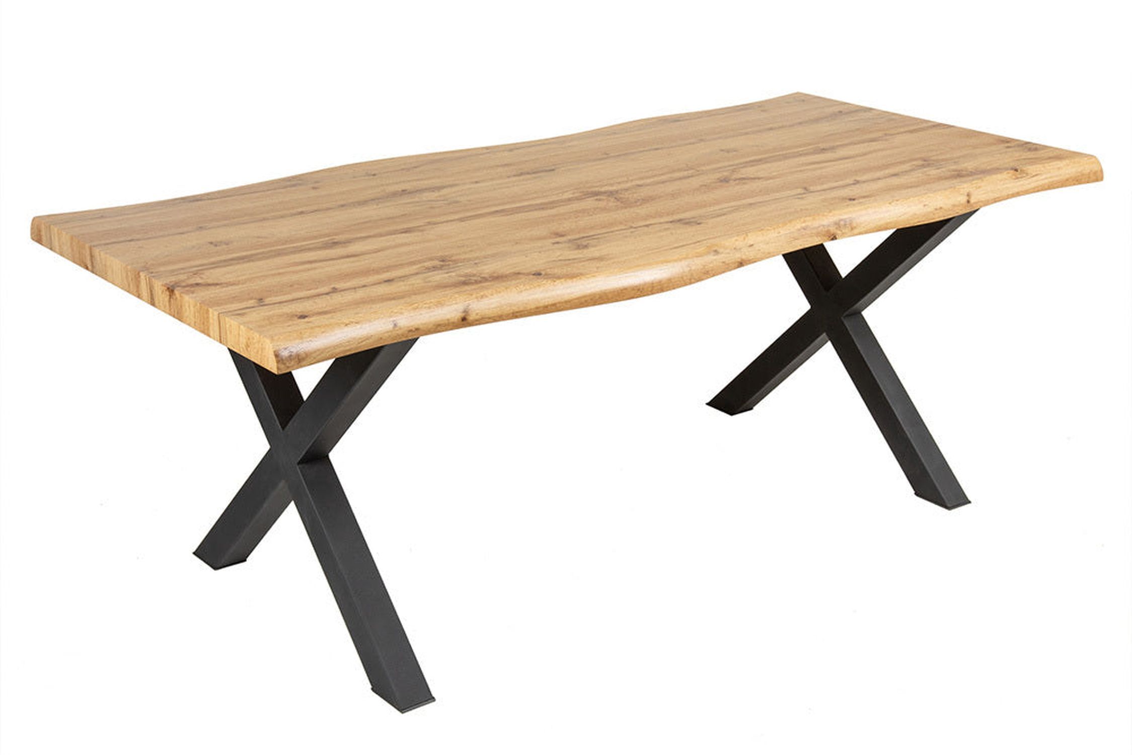 Esstisch Baumkante 160 x 90 cm x -Beine Industrial