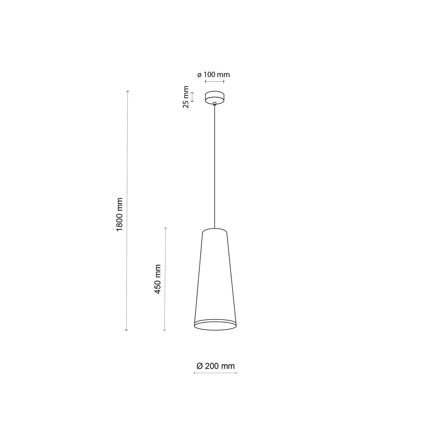 Hängeleuchte Schwarz Ø 20 cm H: max. 180 cm Stoff E27