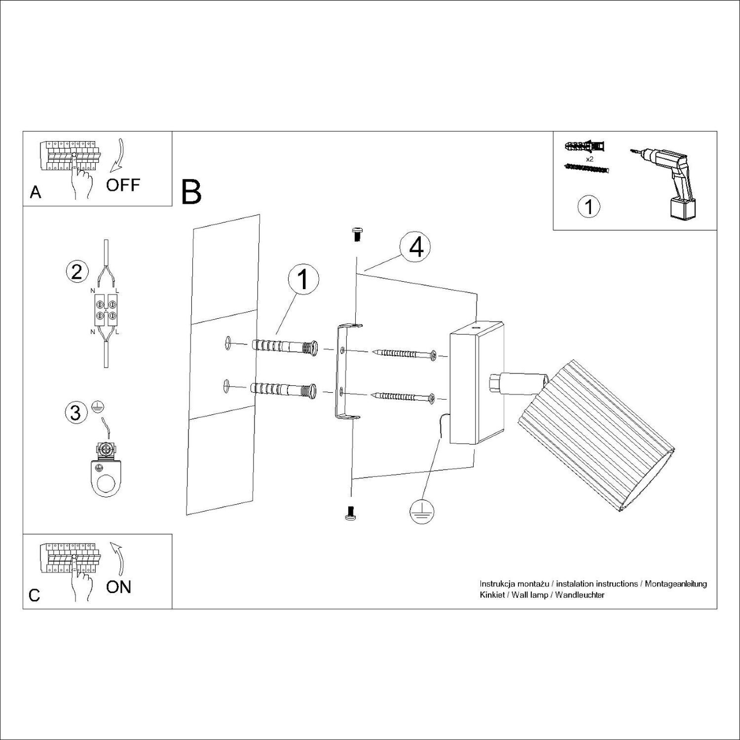 Wandleuchte klein B: 8 cm Grün schwenkbar Aluminium GU10