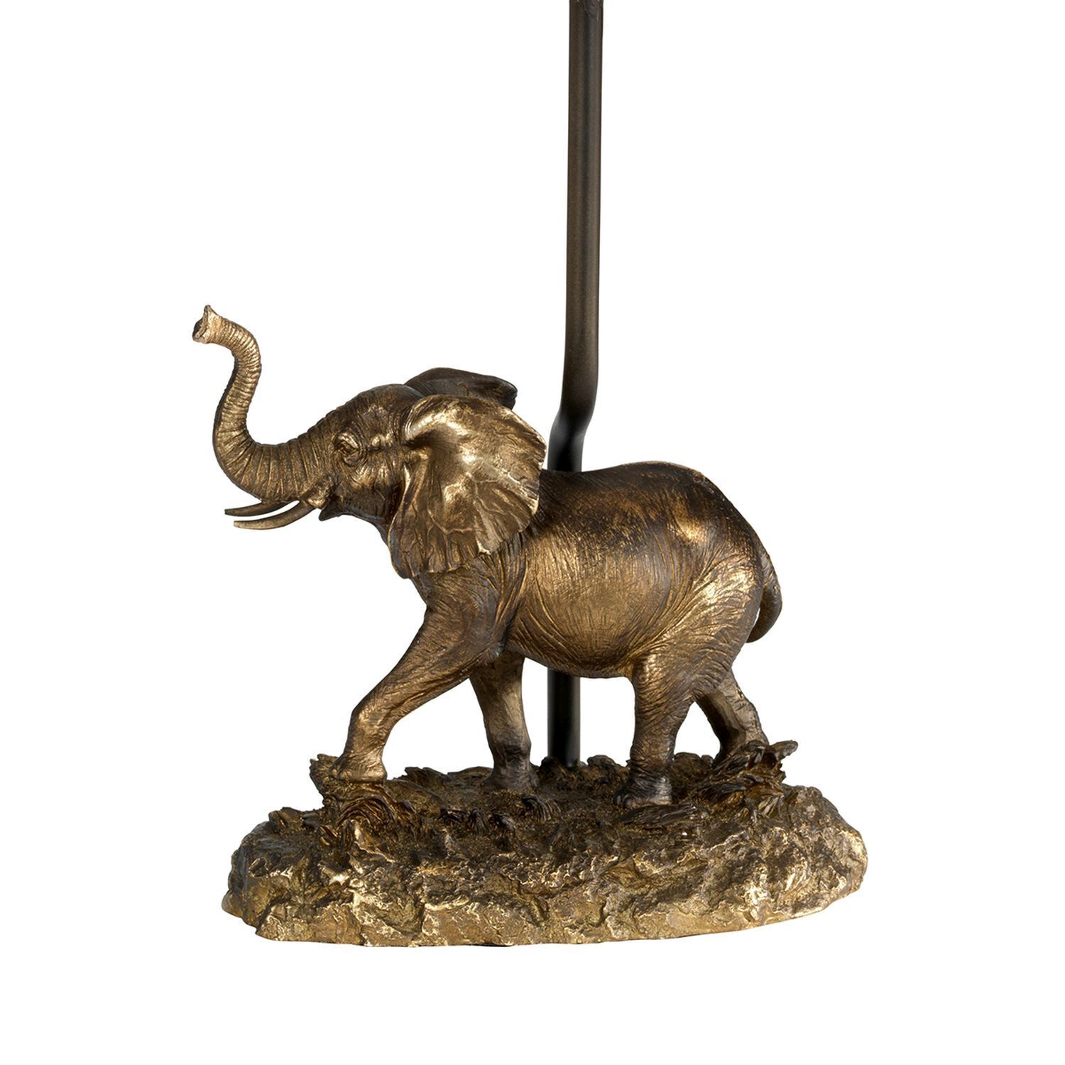 Sockel für Tischleuchte E27 in Bronze antik Elefant
