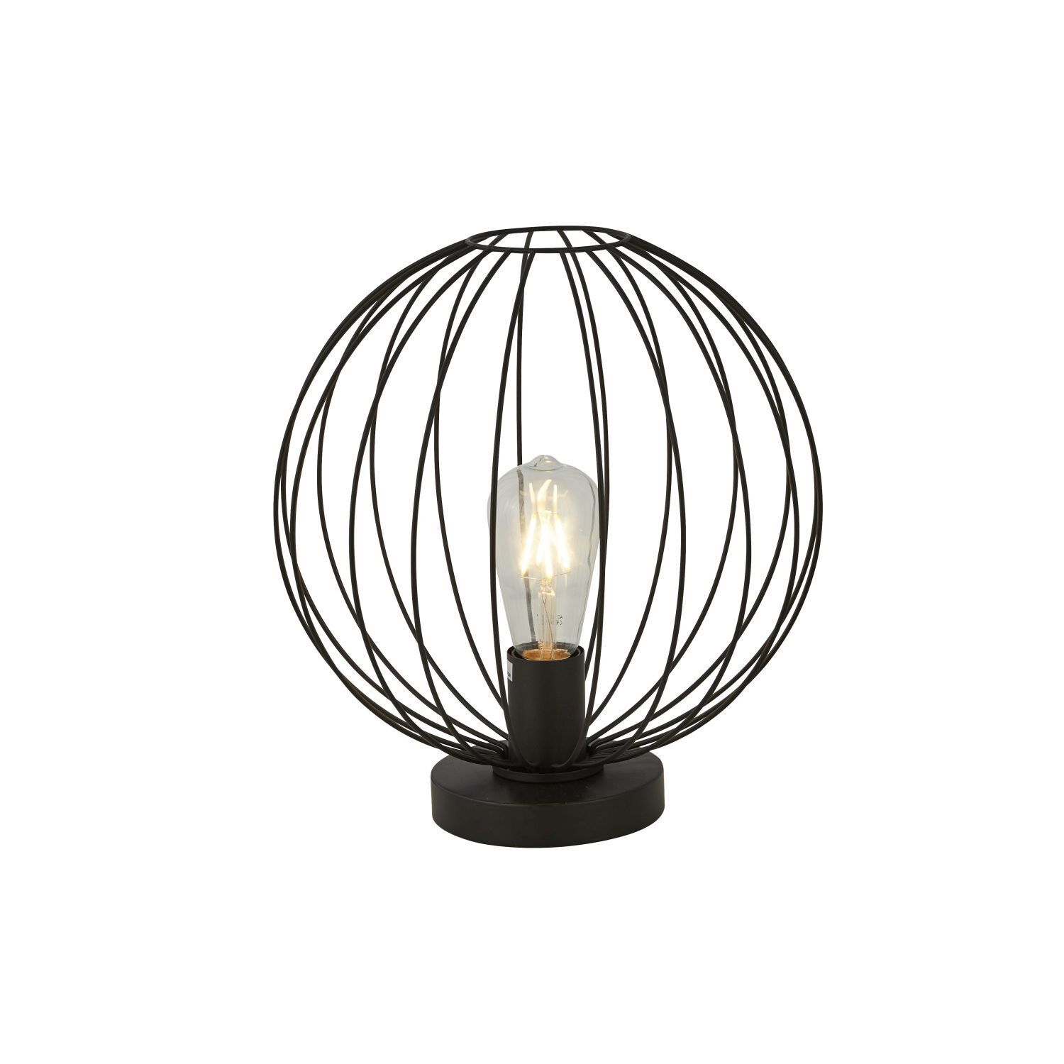 Tischlampe Schwarz E27 32,5 cm Ø 30 cm Metall CAMERON