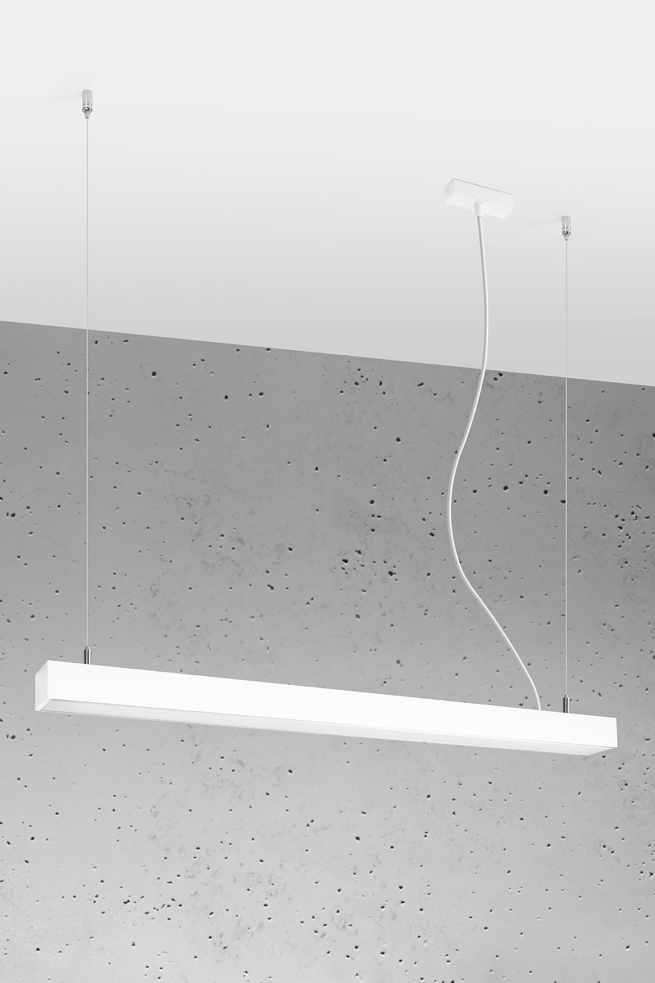 LED Hängelampe Metall Weiß B: 90 cm 3000 K 3120 lm schmal