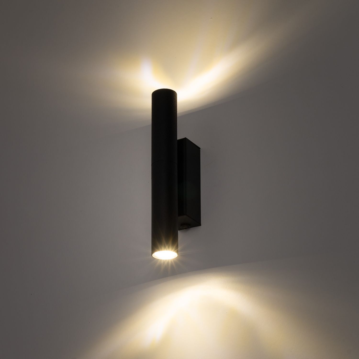 Wandlampe Schwarz Up Down H: 16,5 cm B: 2,5 cm Metall 2x G9