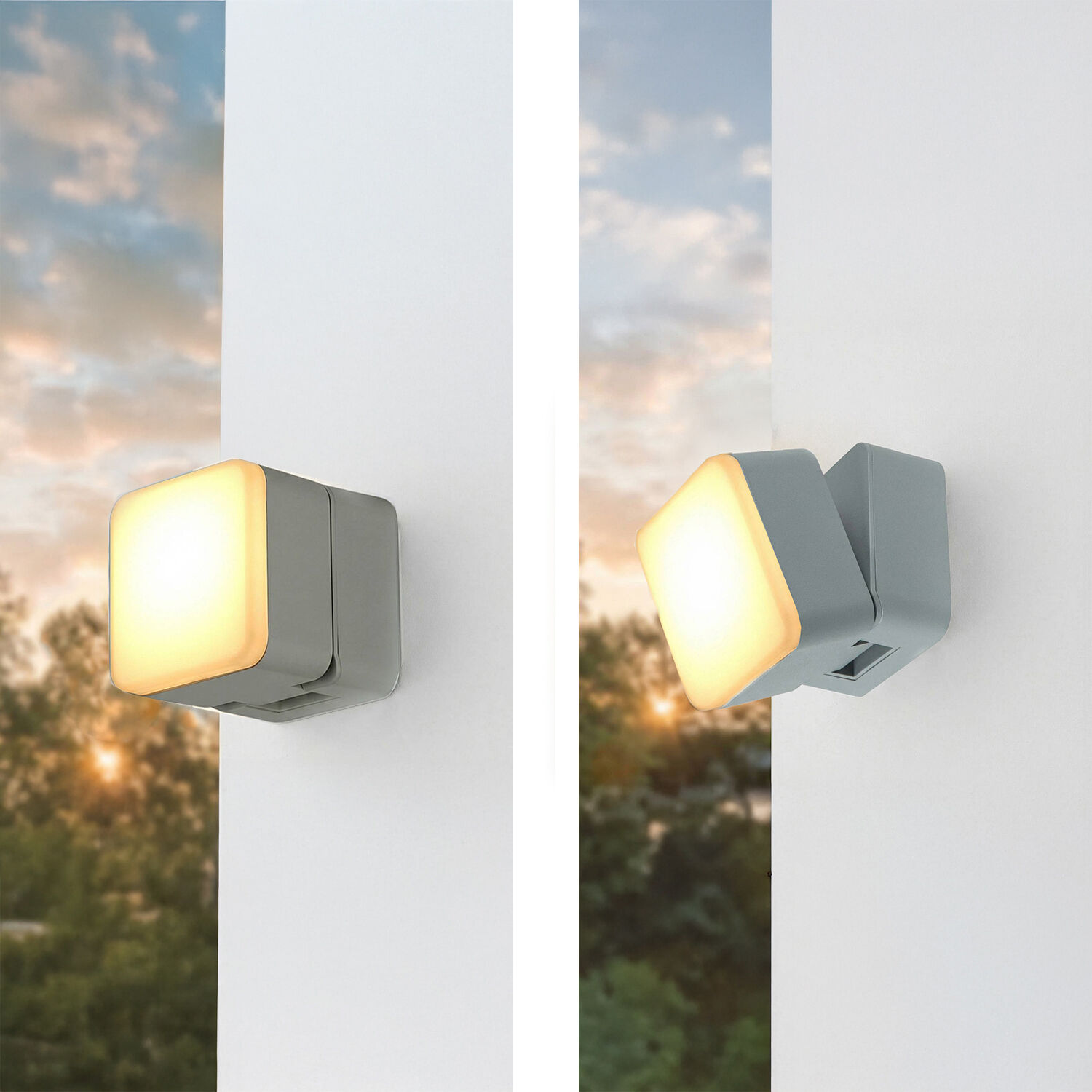 LED Wandlampe außen IP44 900 lm Anthrazit verstellbar Beleuchtung, Leuchte