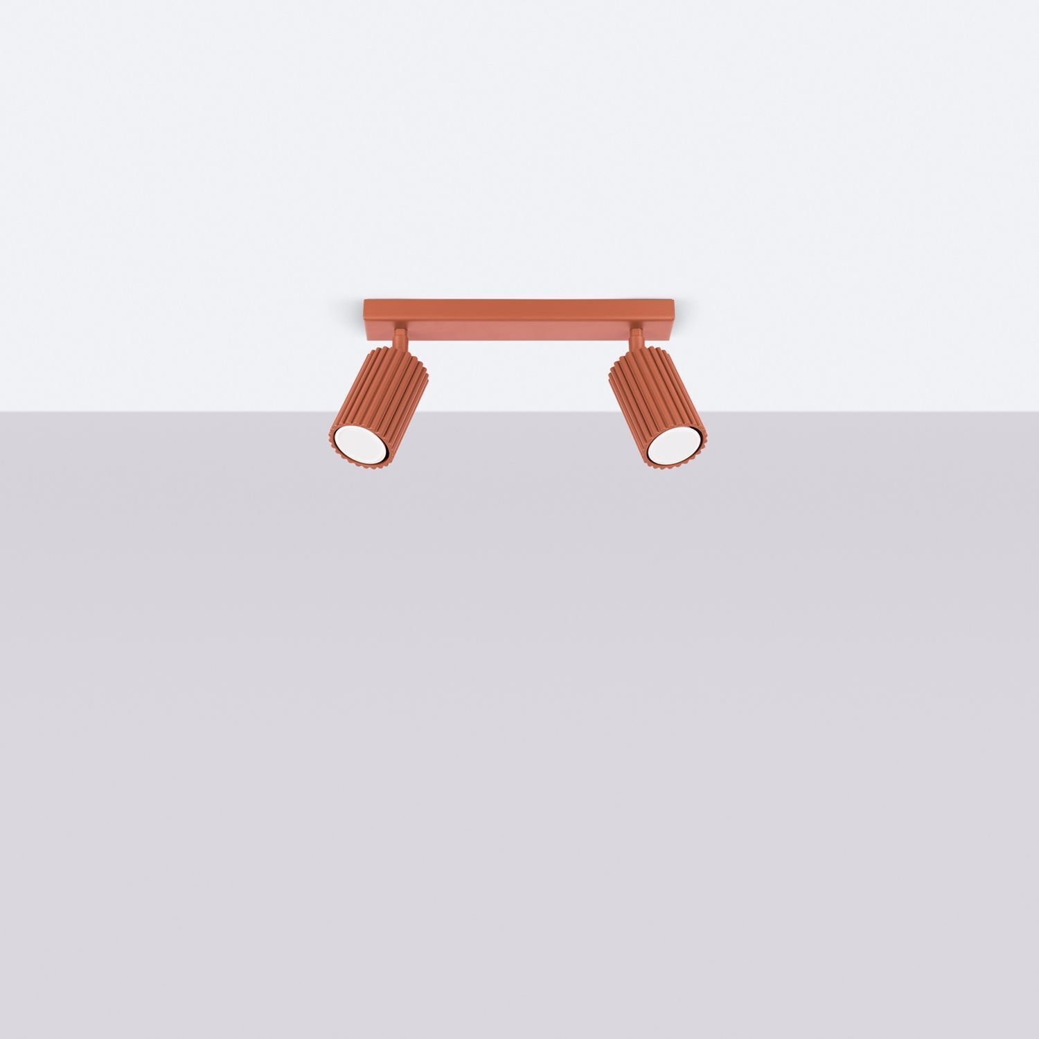 Deckenleuchte schwenkbar B: 30 cm klein 2-flammig GU10 Rot