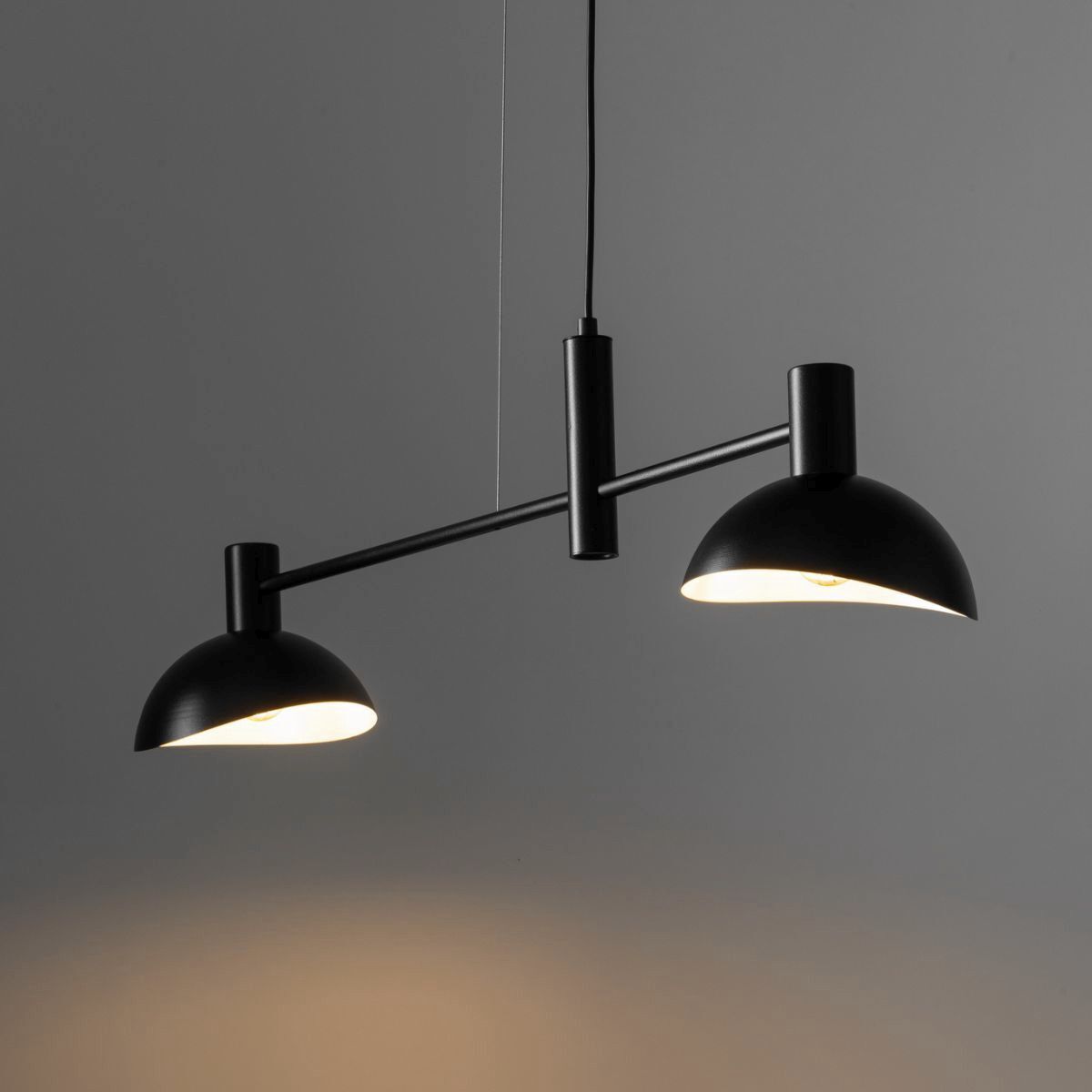 Moderne Pendelleuchte Schwarz Weiß Metall E14 bis 0,7 m