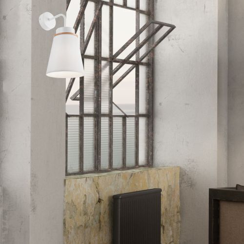 Helle Wandlampe KIMMIE Weiß Modern Leuchte