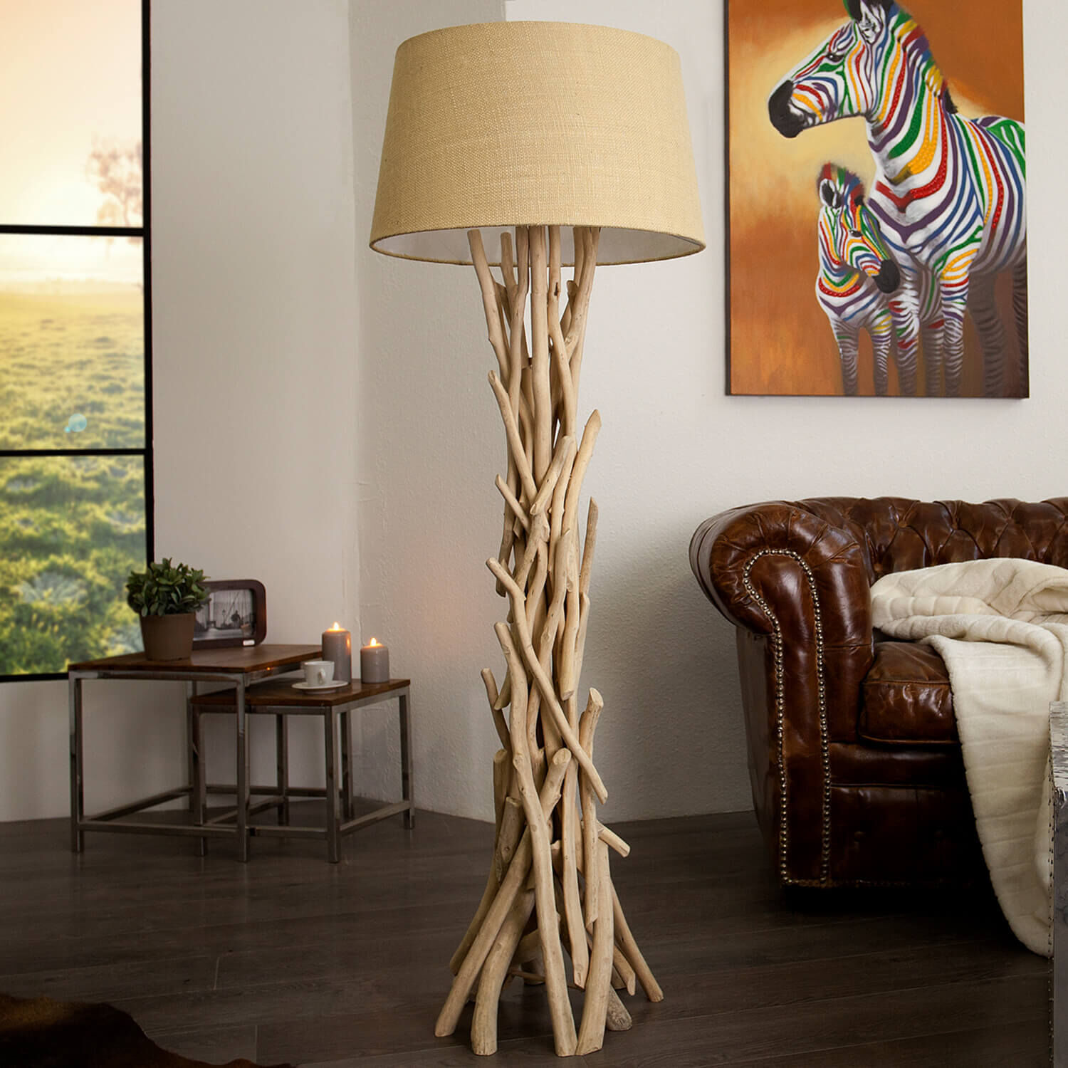 Lampe Esszimmer Wohnraumleuchte Modern 155cm Lampe, Stehlampe, Säugetier, Tierwelt, Zebra