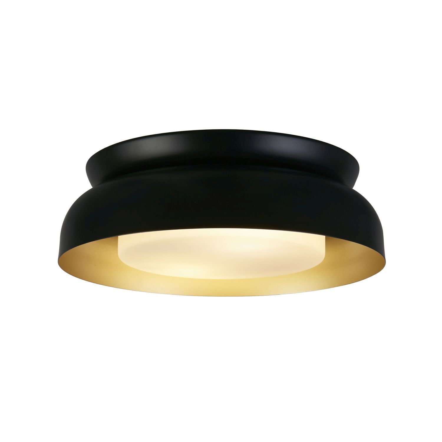 Deckenlampe Metall in Schwarz Gold E14 B:36,5 cm rund