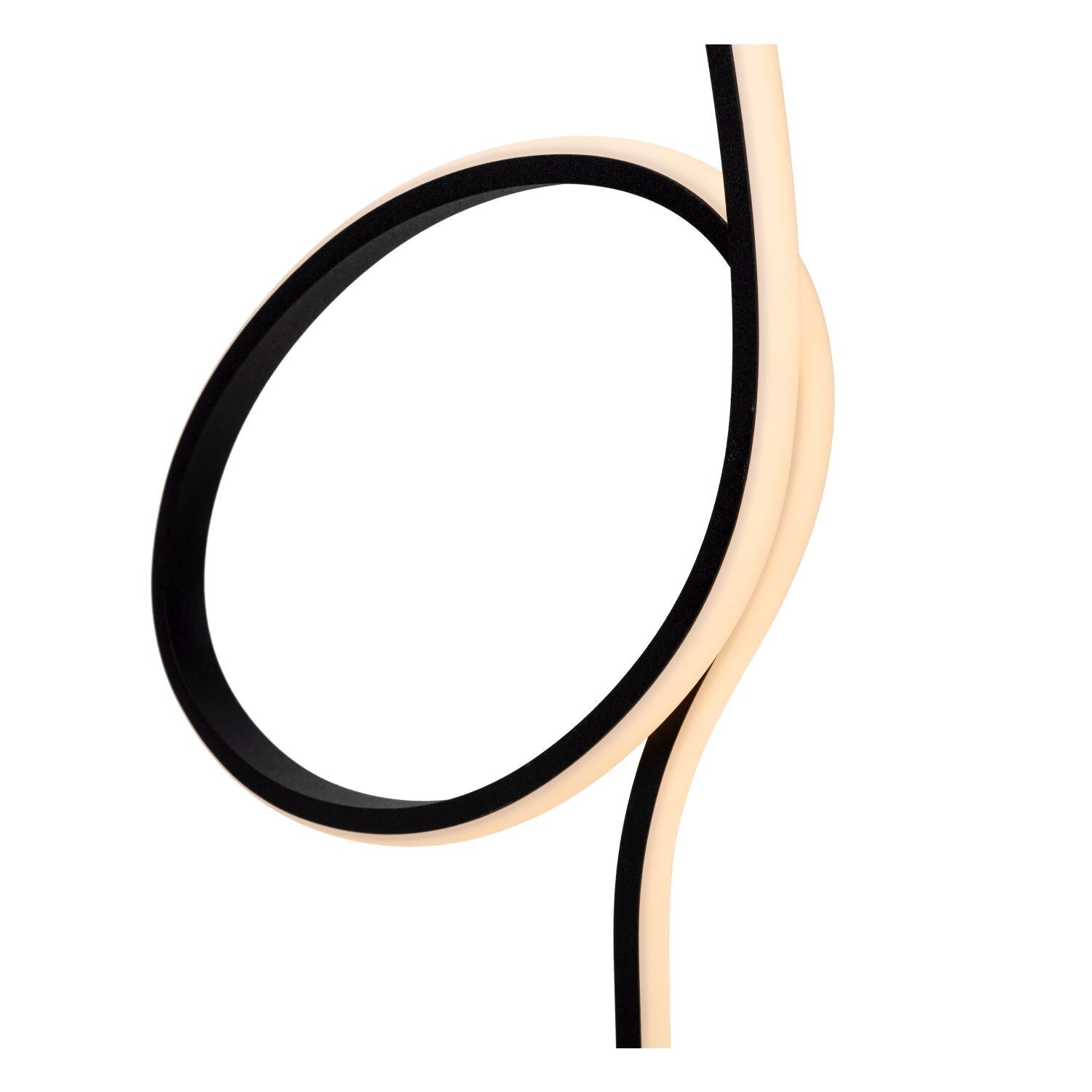 LED Stehleuchte Fernbedienung H:127,5 cm modern ring, ohring, roségold, verdreht, metallisch