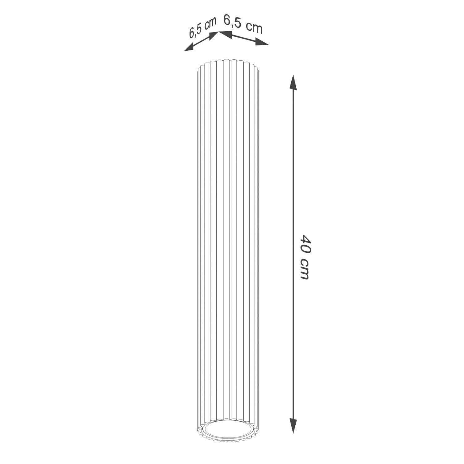 Deckenspot schmal Ø 6,5 cm H: 40 cm Schwarz GU10 Aufputz
