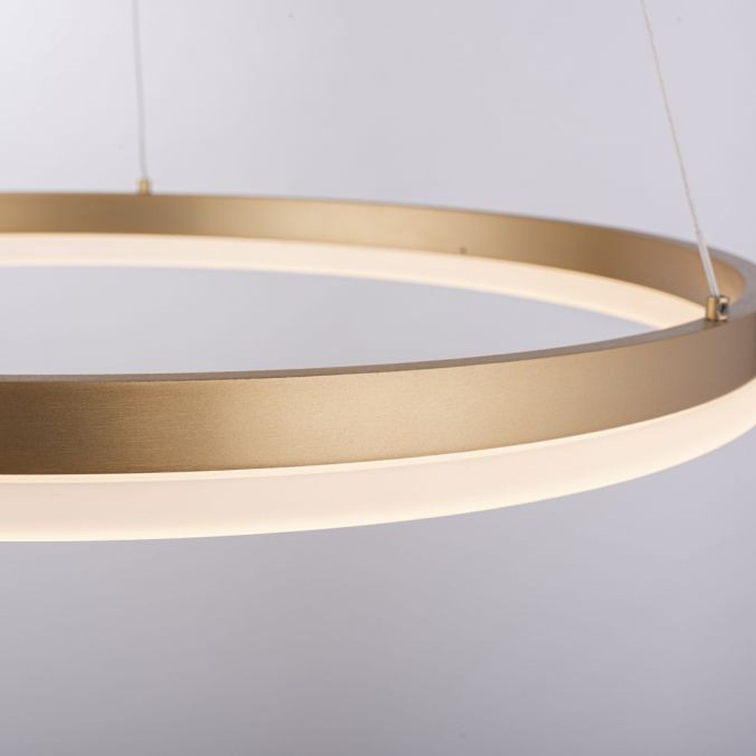 LED Pendelleuchte in Messing dimmbar 3000 K Ø60 cm Ring