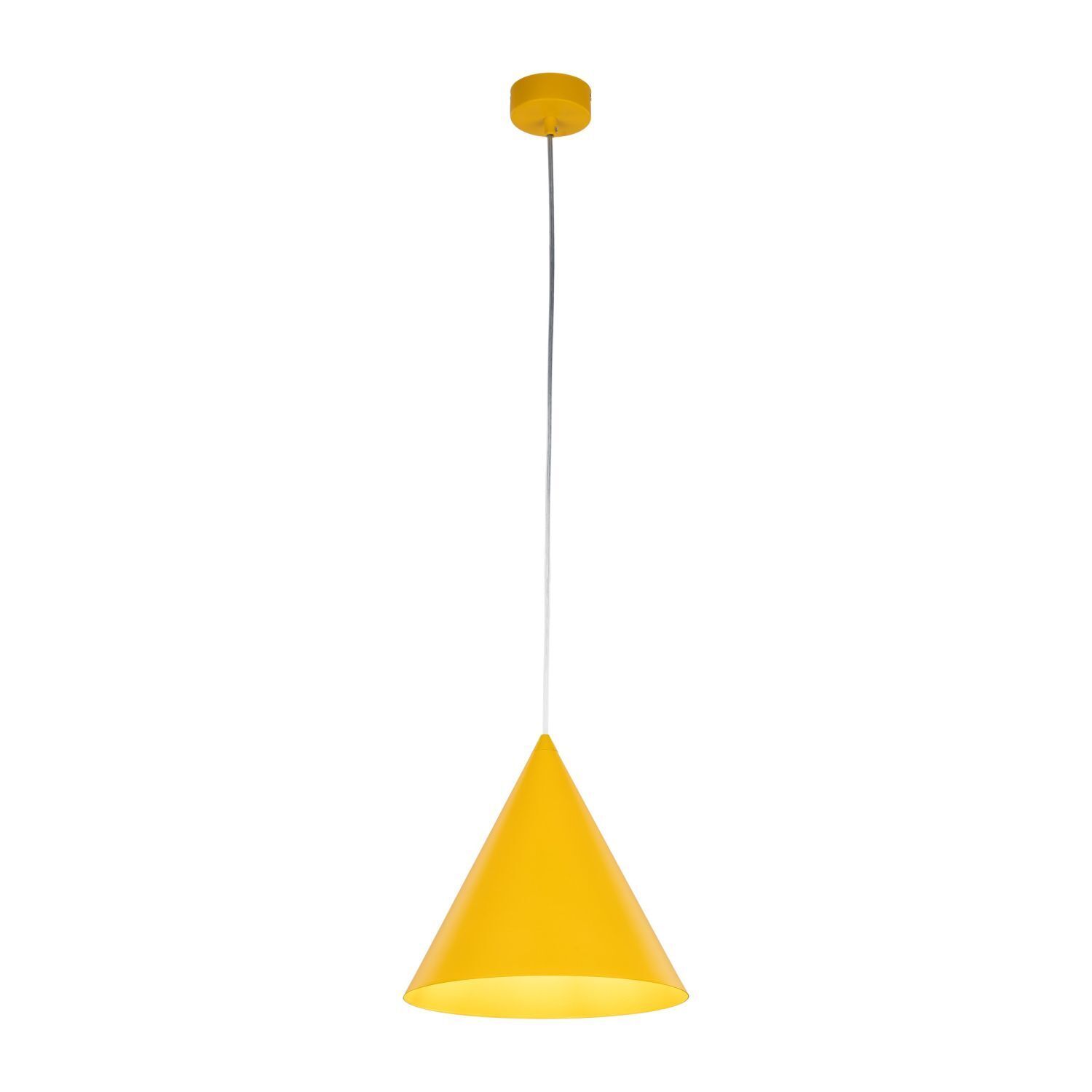 Gelbe Hängelampe Metall E27 Ø 25 cm H: max. 160 cm verstellbar
