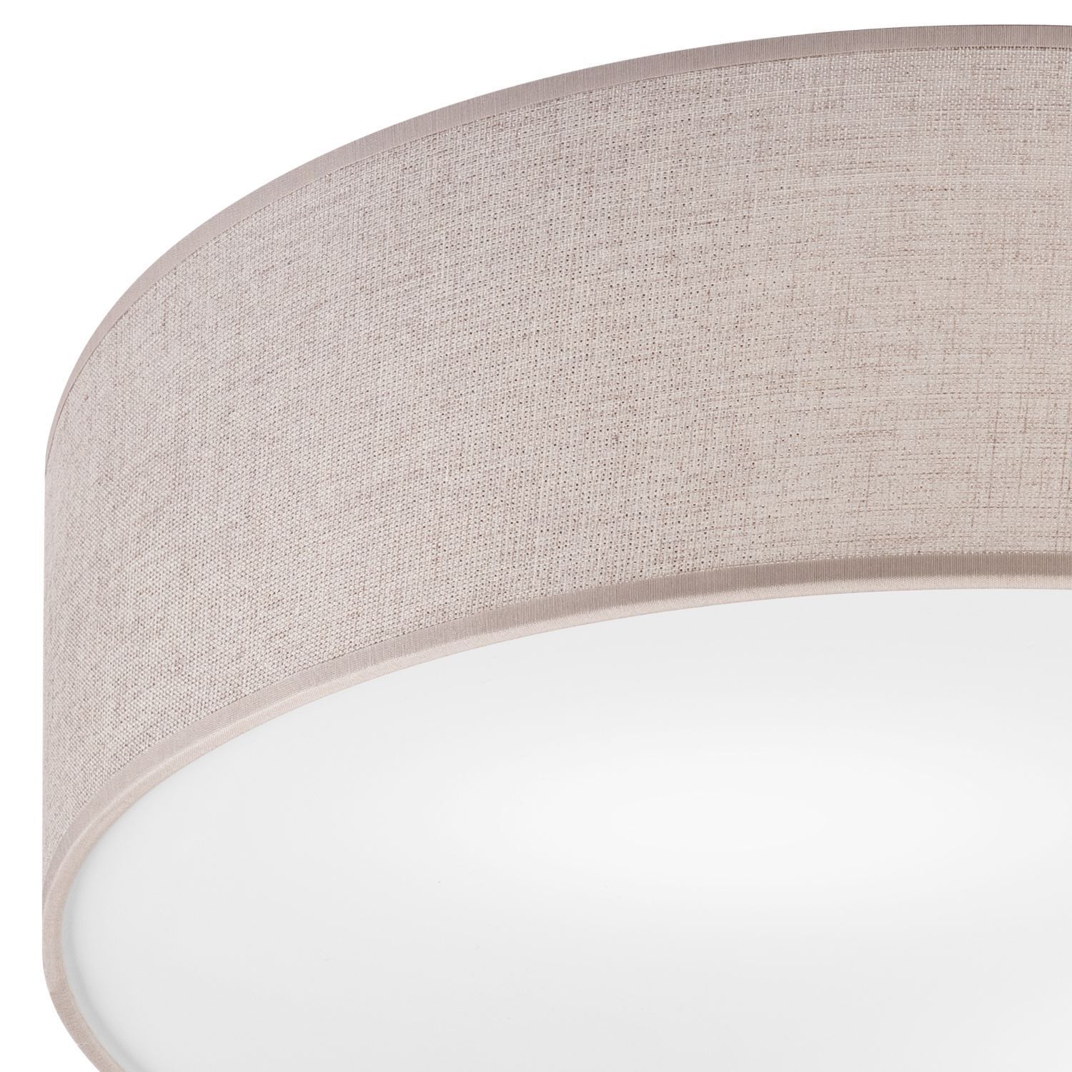 Deckenlampe rund Ø 45 cm für 2x E27 Stoff blendarm Modern