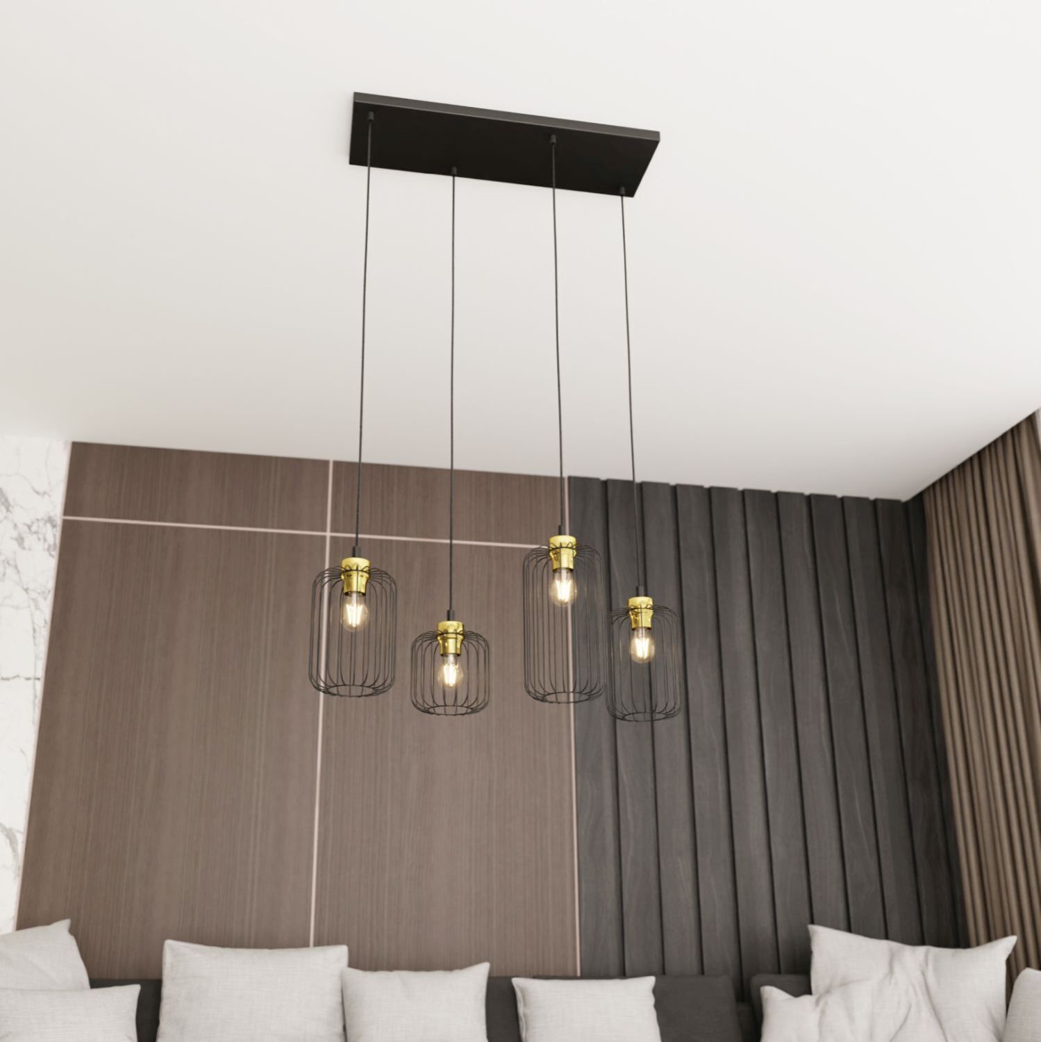 Drinnen, Innenarchitektur, Paneele aus Holz