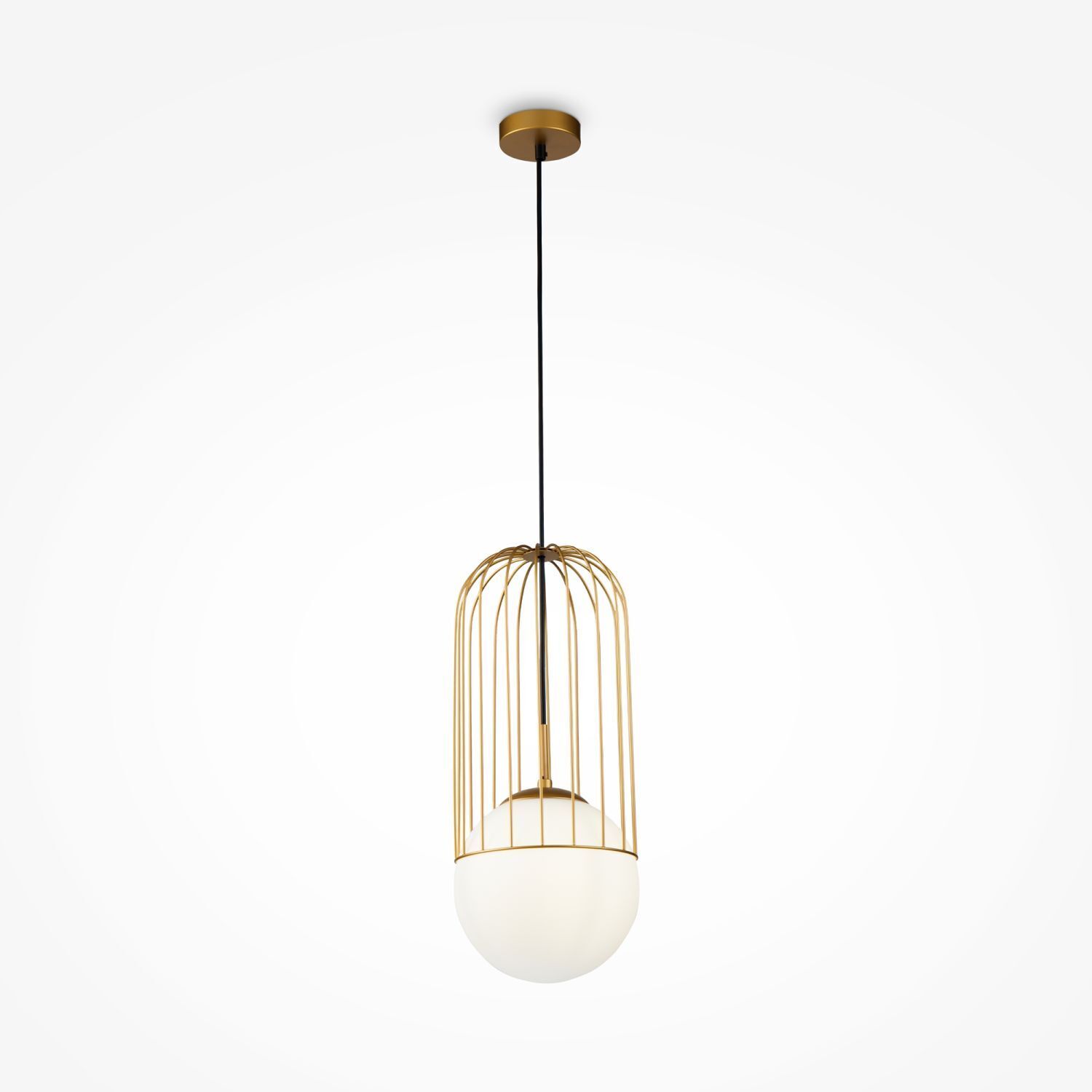 Pendelleuchte Metall Glas Ø 20 cm H: max. 176 cm E27