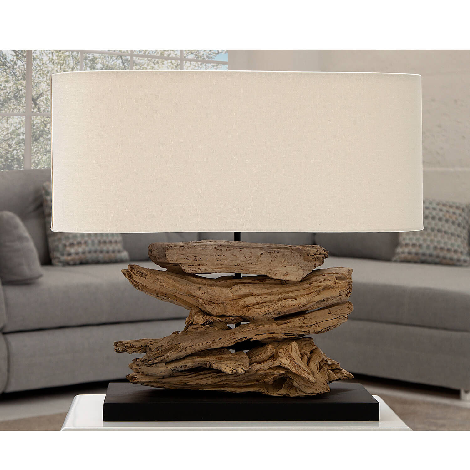 Moderne Lampe Beleuchtung Modern individuell Holz, Lampe, Tischlampe, Treibholz