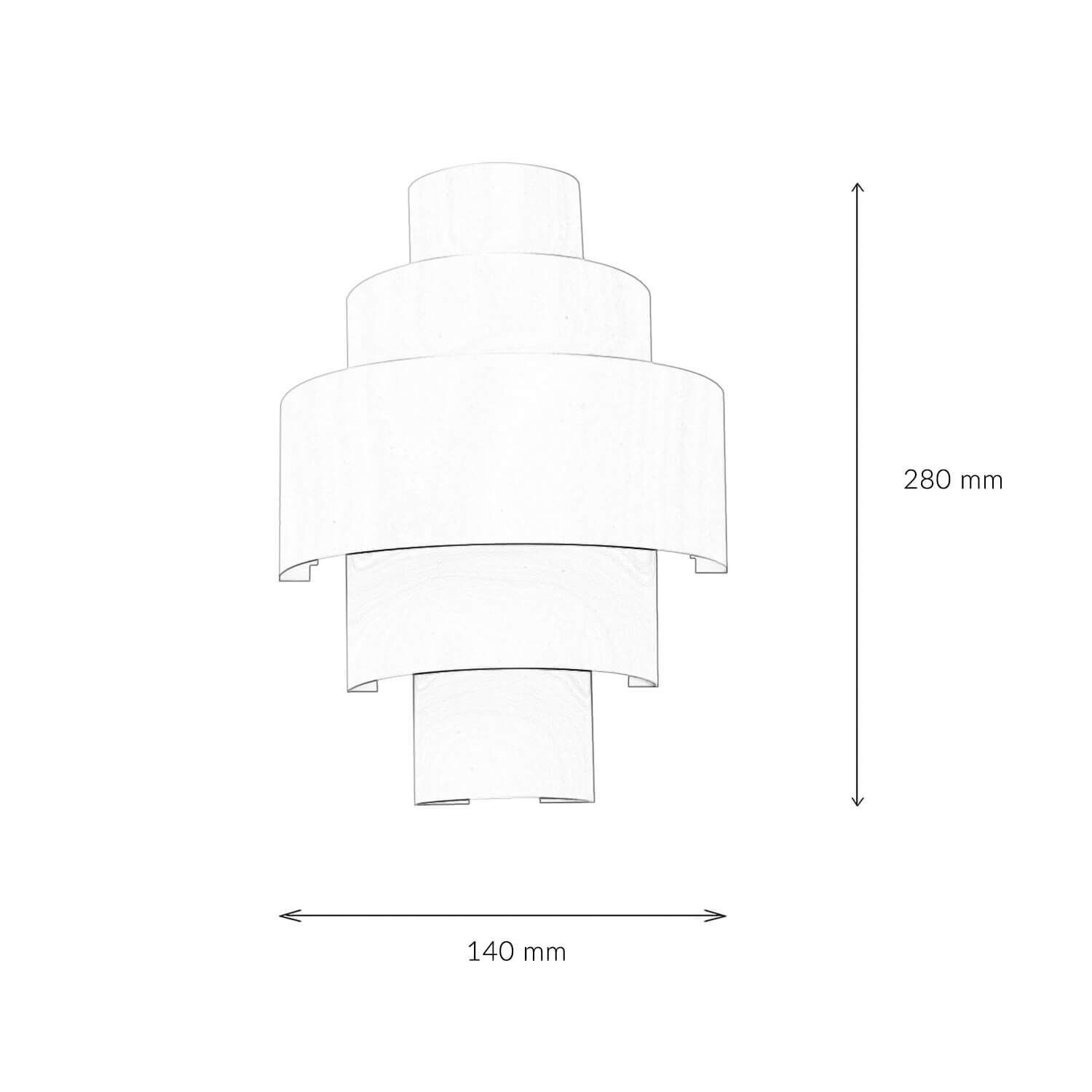 Edle Wandlampe Weiß Lichtmuster