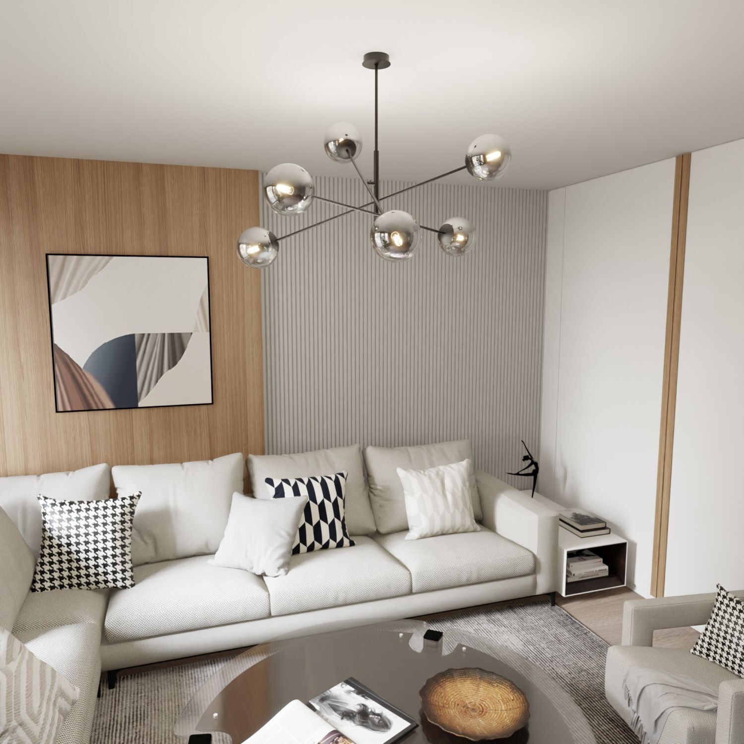 Dekoration für Zuhause, Wohnzimmer, Kissen, Couch, Innenarchitektur