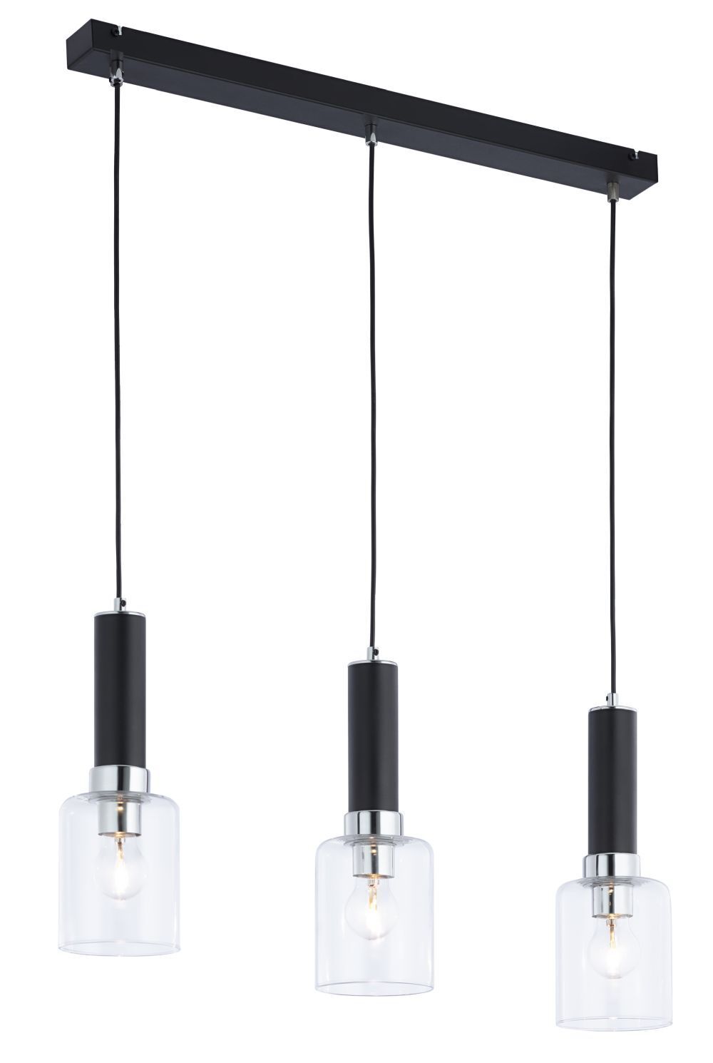 Moderne Hängelampe in Schwarz Chrom E27 flexibel