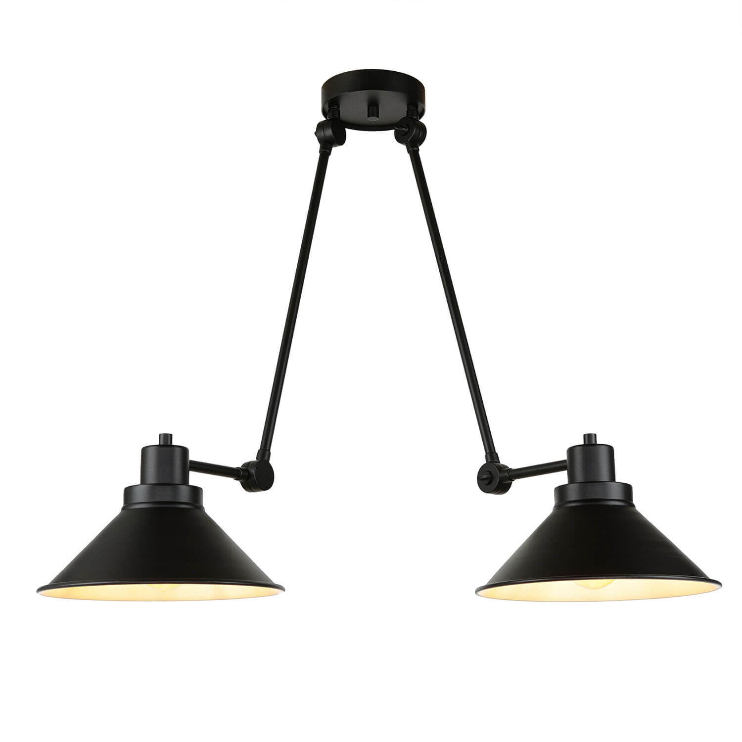 Deckenleuchte Schwarz 61-152cm SIMONA Büro Lampe