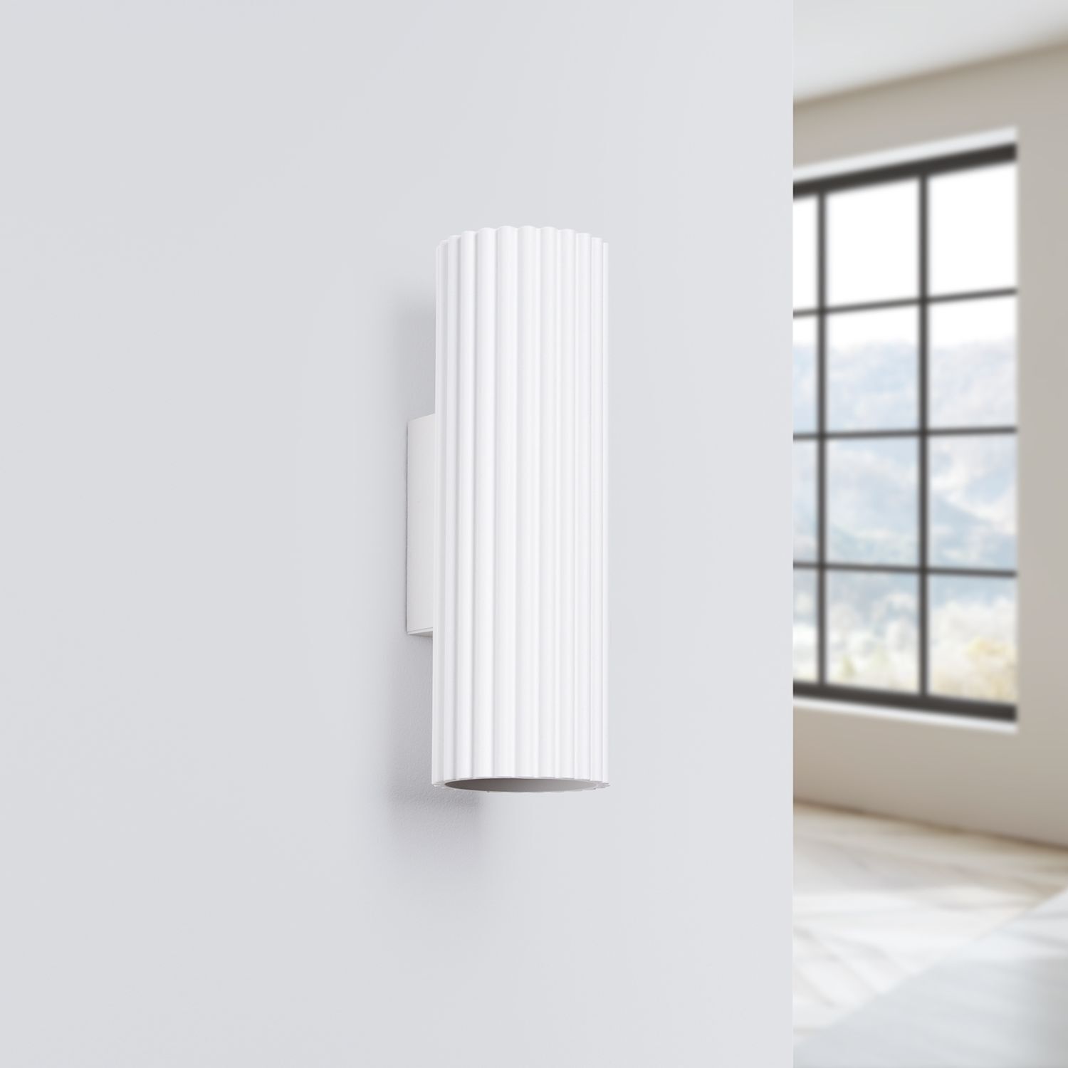 Wandlampe innen klein H: 20 cm Weiß 2x GU10 Up Down Alu Wandlampe innen klein H: 20 cm Weiß 2x GU10 Up Down Alu