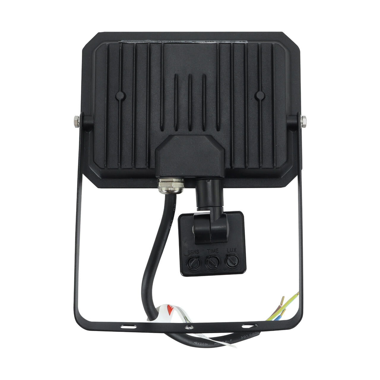 LED Flutlichtstrahler mit Bewegungsmelder 4200 K 3710 lm IP44 LED-Panel, Flutlicht, Schwarz, Verkabelt, Montagehalterung