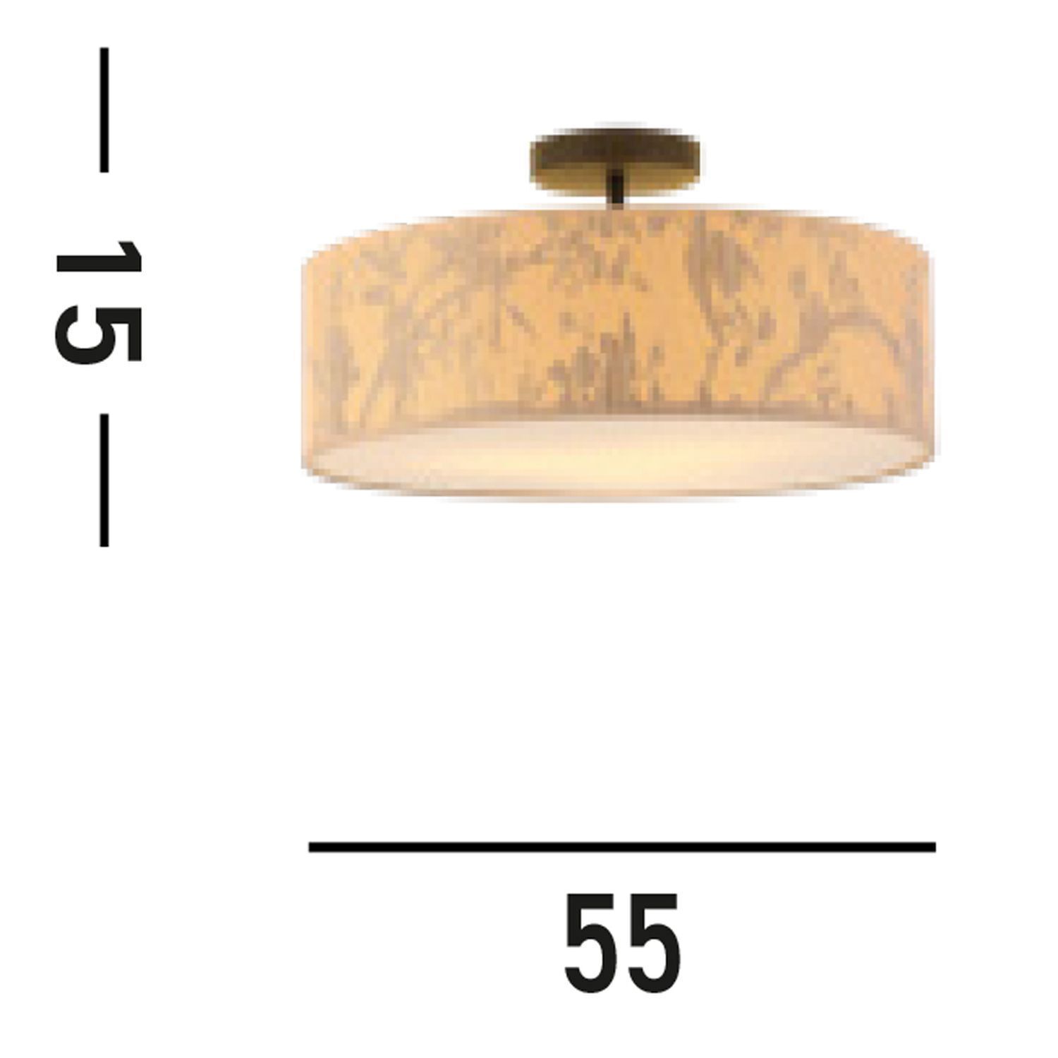 Dekorative Deckenleuchte Bambus Muster E27 3-flammig _de_ceiling light, de_pendant, de_fabric shade, de_round, de_warm white