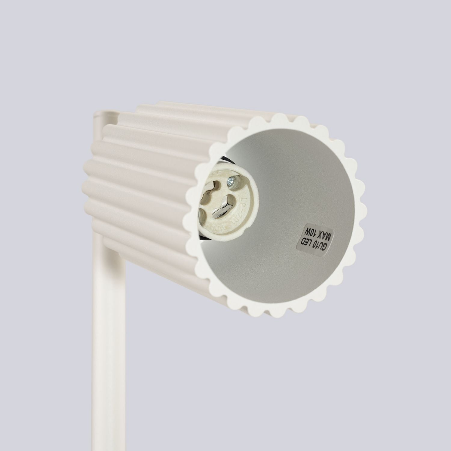 Schreibtischlampe GU10 43 cm hoch in Creme Modern Aluminium