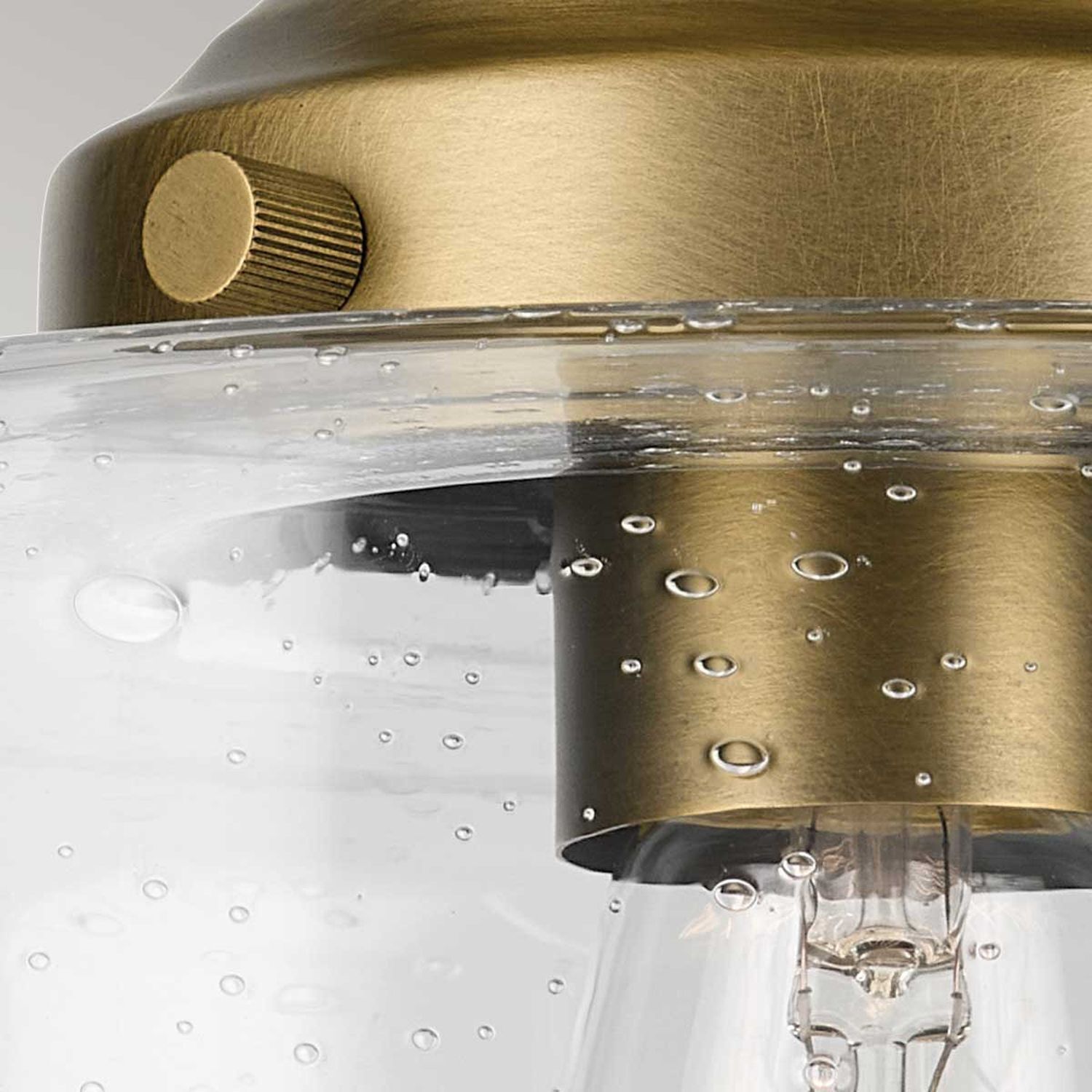 Deckenleuchte Glas Metall E27 Ø 21,6 cm in Messing klein