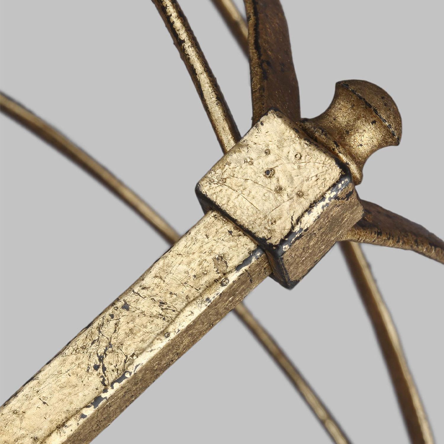 Hängelampe Metall B: 34,3 cm H: max. 231,8 cm E14 ZENOR Schwert, Waffe, Bronze