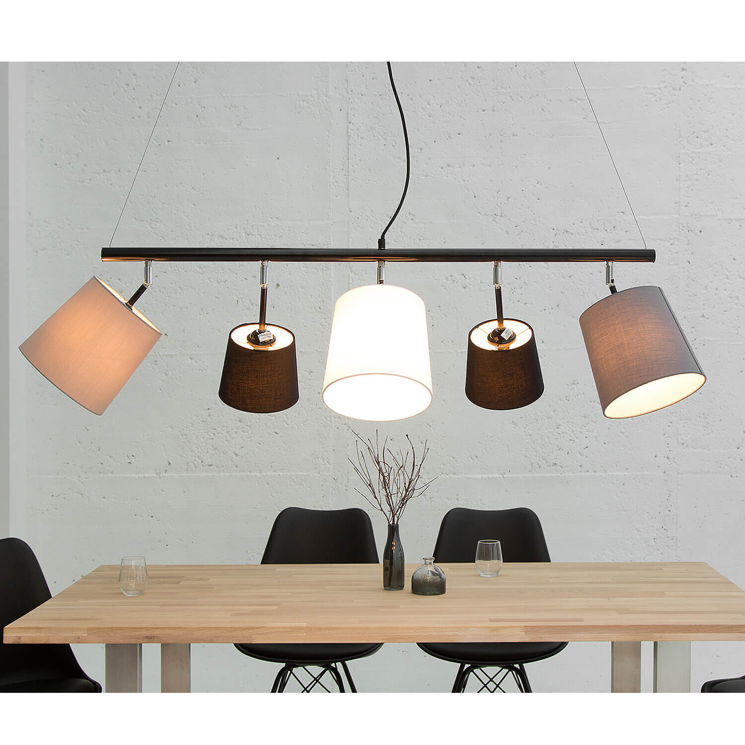 Pendelleuchte lang E14 Modern Design stylisch Lampe, Mobiliar, Tabelle, Esstisch, Leuchte