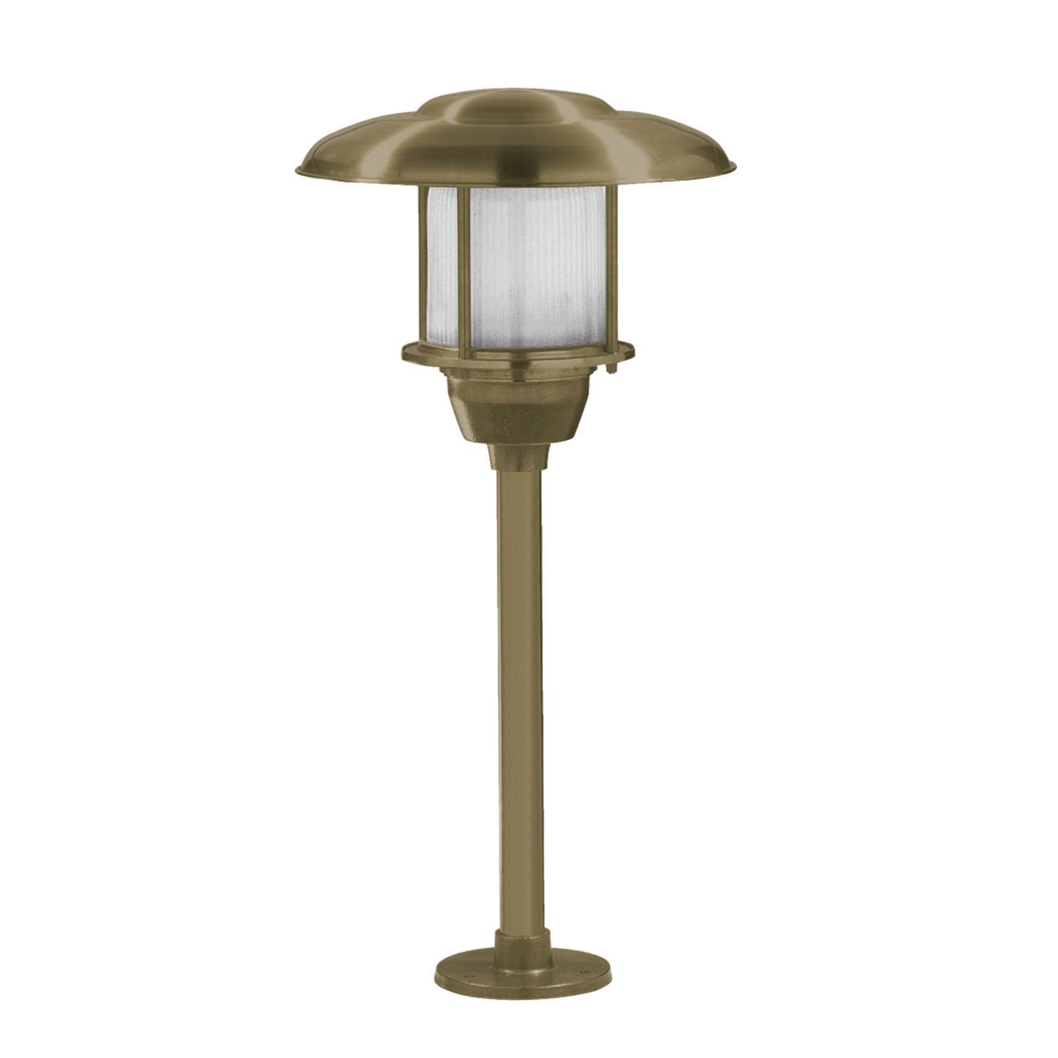 Wegeleuchte Messing Glas E27 IP64 60 cm hoch Maritim