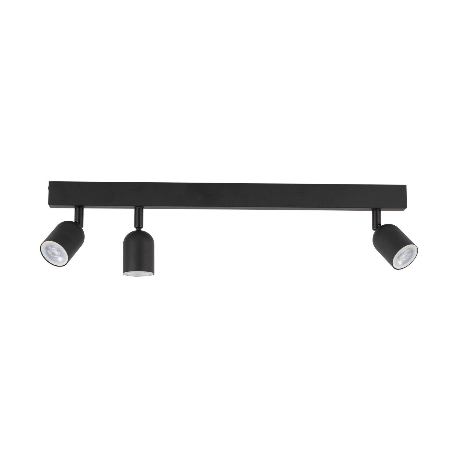Deckenleuchte Schwarz 74 cm lang GU10 Metall 3-flammig Beleuchtung, Leuchte, Lampe