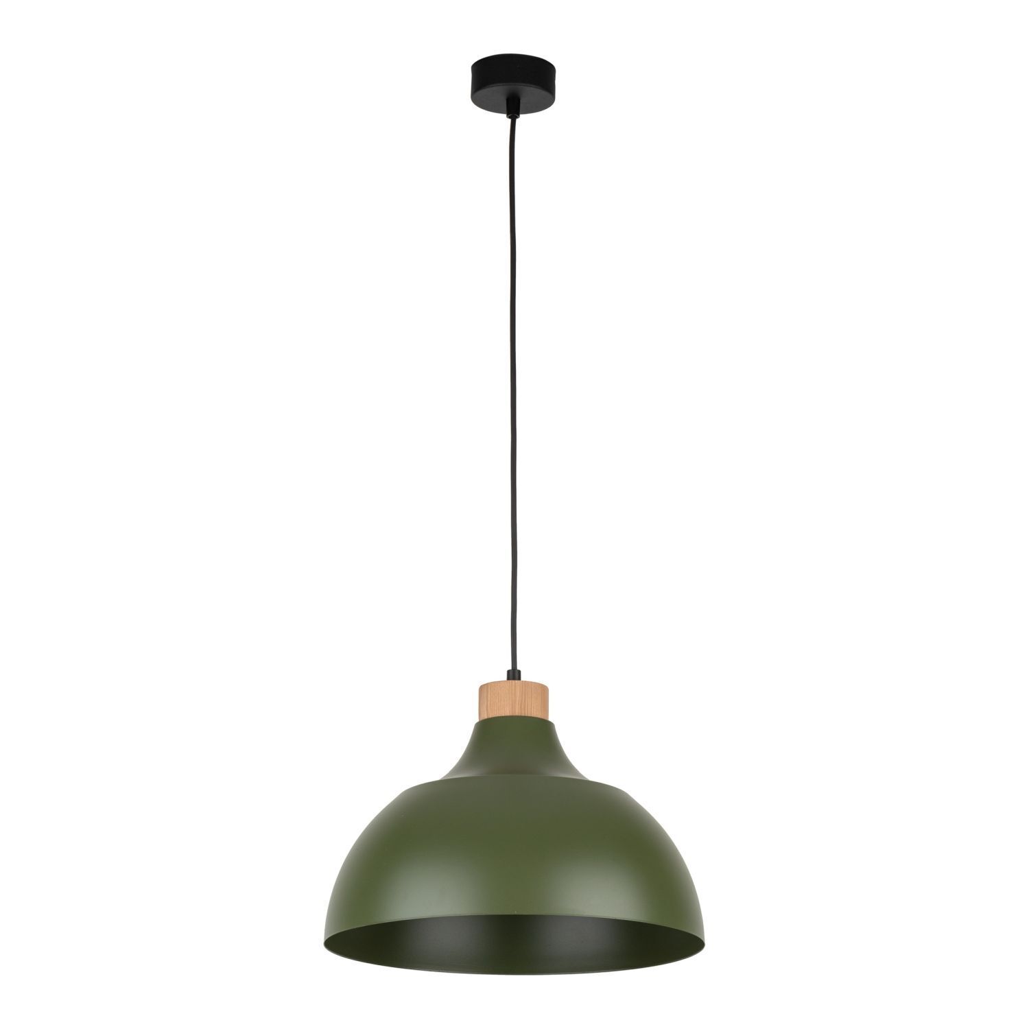 Hängeleuchte Metall Grün Retro Ø 34 cm verstellbar E27