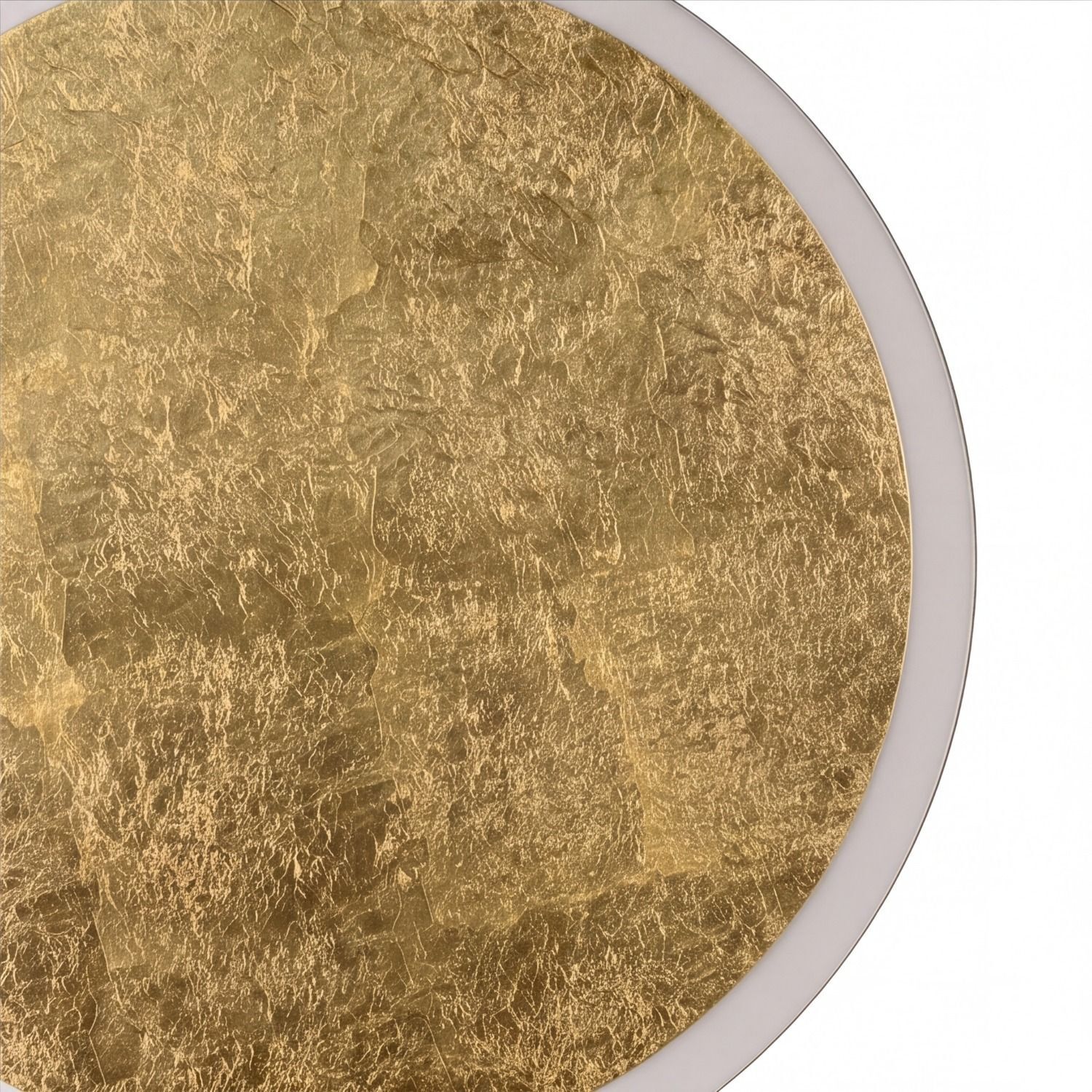 LED Deckenleuchte Gold Ø50 cm 3500 K 3 Stufen dimmbar gold, round, metallisch, Scheibe, Dekorplatte