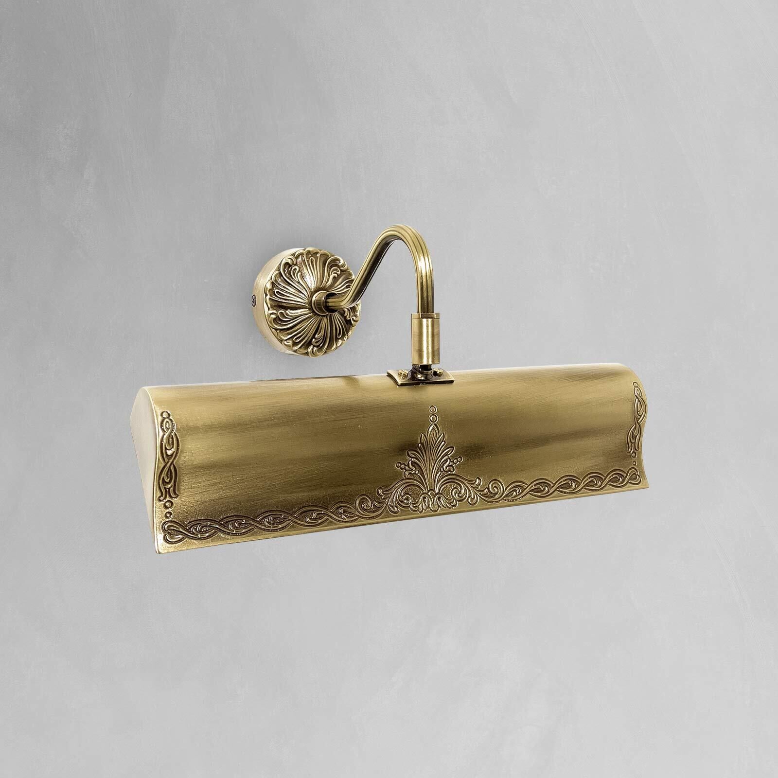 Bilderleuchte Messing B: 31 cm schwenkbar in Bronze E14 Bronze, Sinken, Waschbeckenhahn