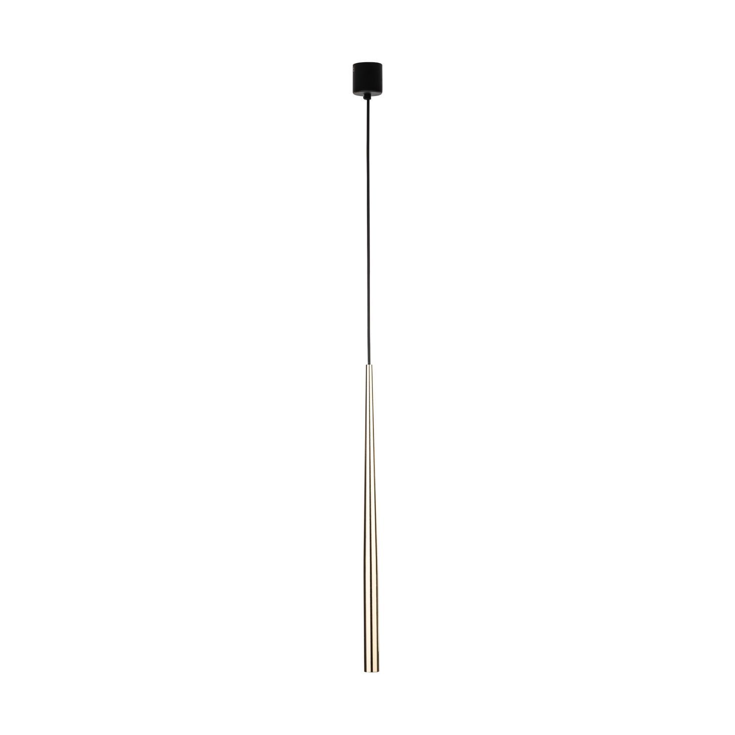 Hängelampe Metall Ø 5,2 cm Schwarz Gold G9 höhenverstellbar
