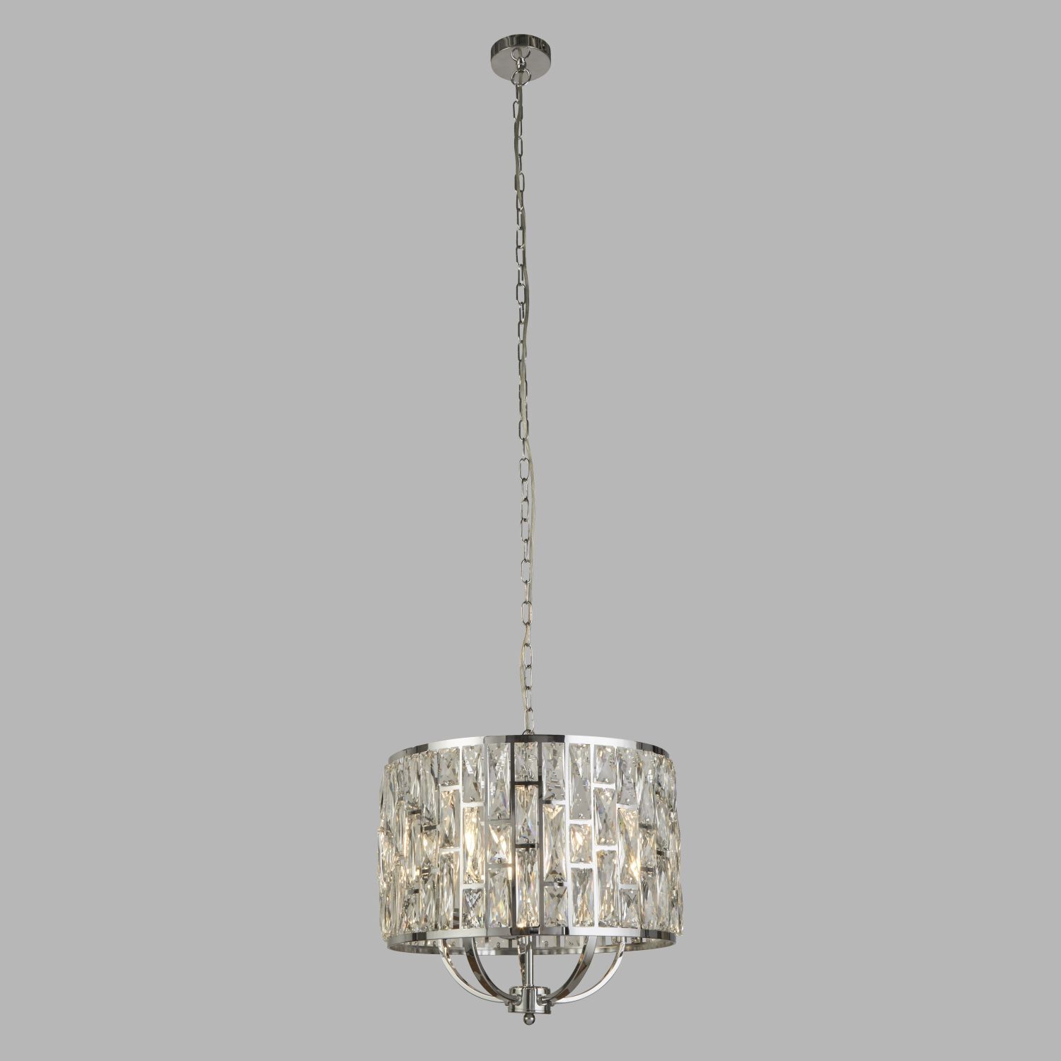 Hängeleuchte Kristall 5x E14 D: 44 cm Art Déco rund