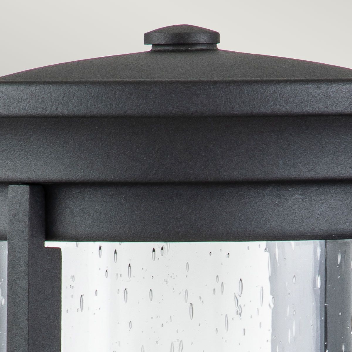 Außenlampe Wand IP44 E27 Schwarz Metall Regenglas MERYL