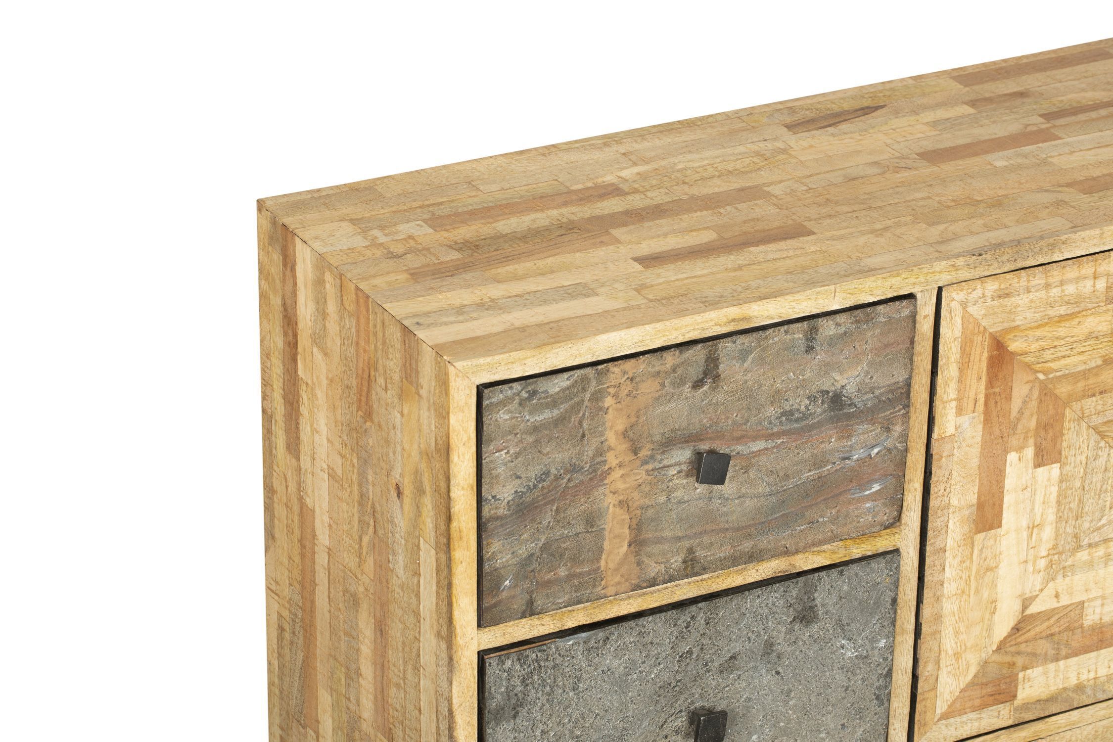 Sideboard Holz Stahl B: 117 cm mit Schubladen Türen Moebel, Anrichte, Schublade, Holz, Sperrholz