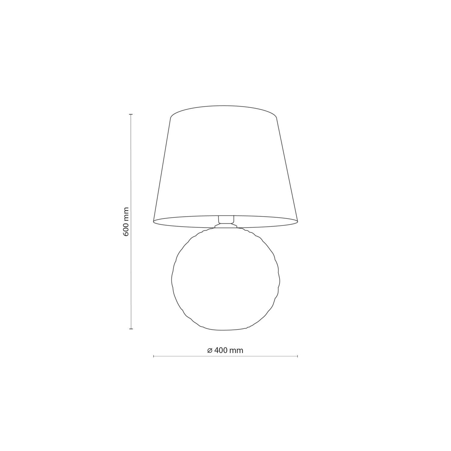 Tischleuchte Schwarz 60 cm hoch Glas Stoff E27 DOLORES