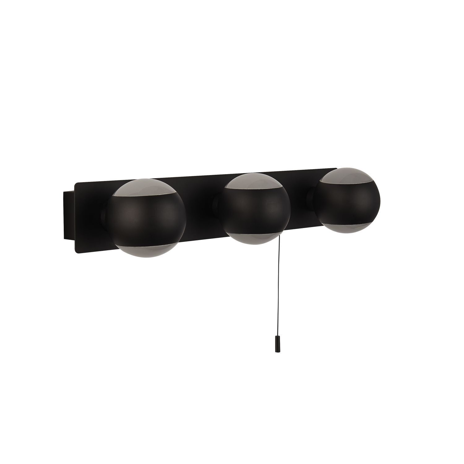 Wandlampe Up Down mit Schalter IP44 3x G9 Schwarz Weiß Bad