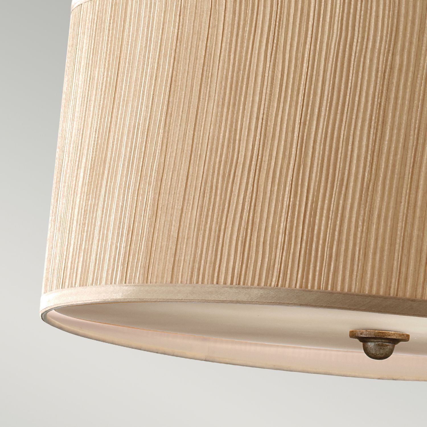 Hängelampe Stoff Creme Braun antik E27 SAMISE