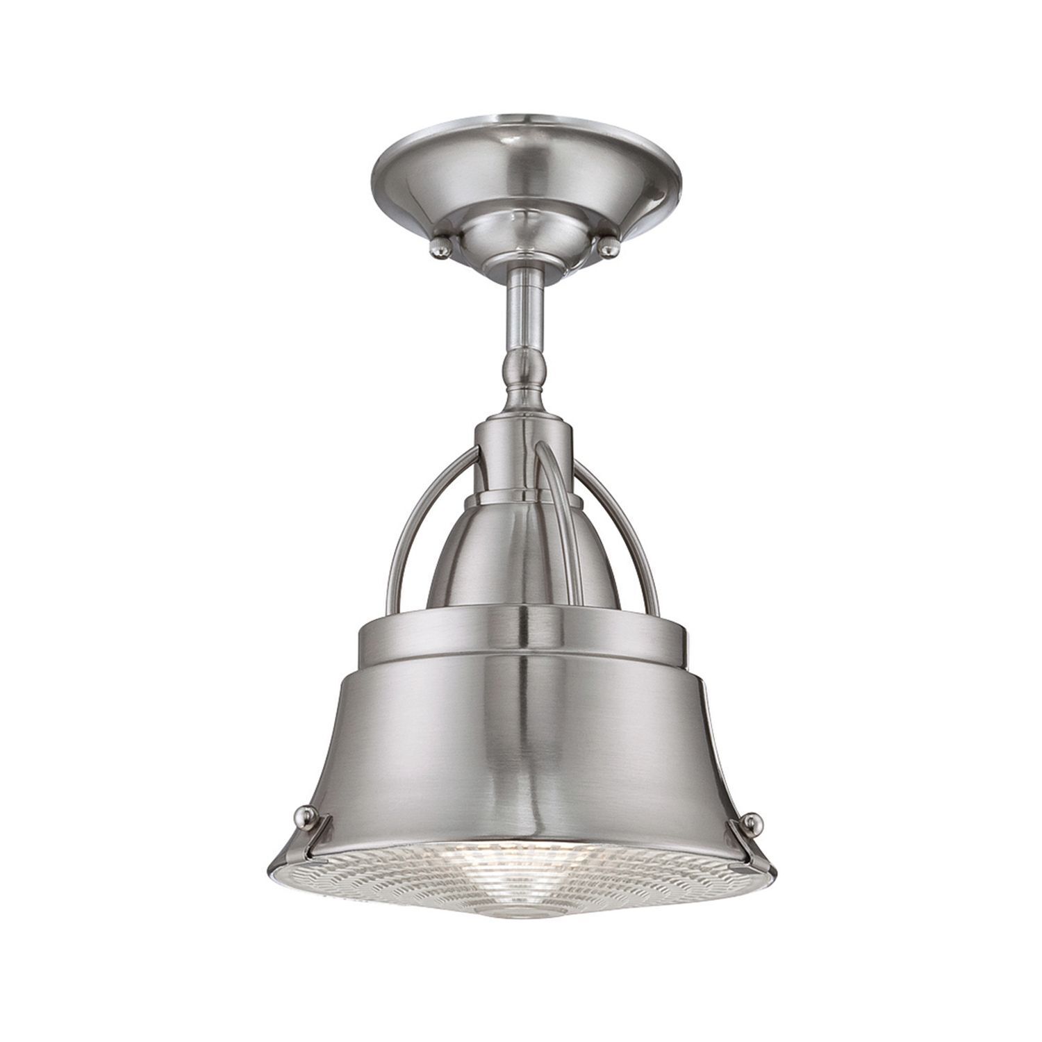 Deckenlampe Industrial Metall Glas in Nickel DEBIELA