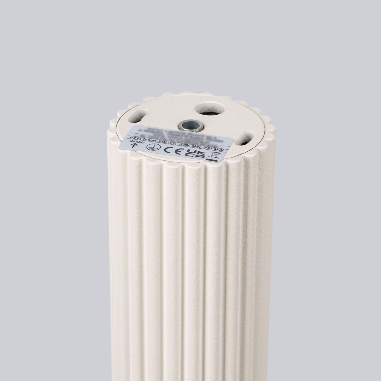 Aufputz Deckenspot GU10 Ø 6,5 cm H: 20 cm in Creme Modern Alu